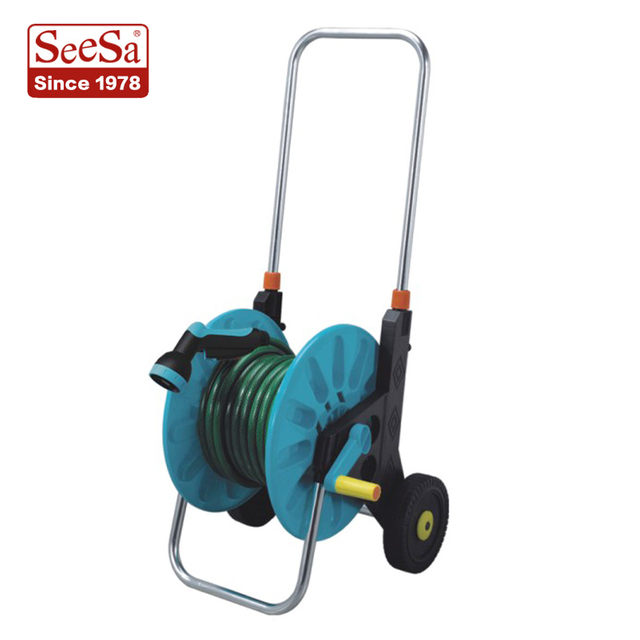 Carrito de carrete de manguera retráctil compacto giro sgirsillo profesional .