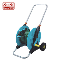 Portable sturdy lawn tu wil hos reel cart